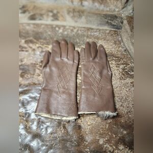 Finale brown leather vintage gloves
